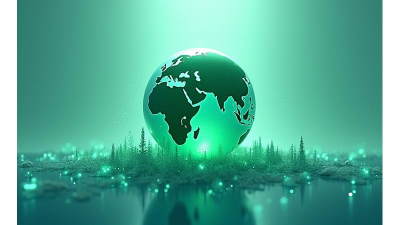 Глобус, символизирующий устойчивое развитие и ответственность перед окружающей средой.