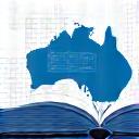 Иллюстрация открытой книги с австралийской картой