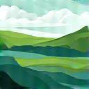 Изображение здоровой природной среды с рудником на горизонте