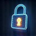 Иконка контроля доступа с замком и ключом