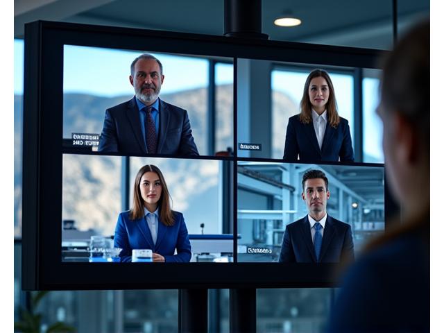 Группа экспертов проводит видеоконференцию, обсуждая данные